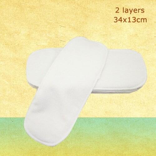 5pcs/lot Reusable Baby Diapers Nappy Liners 2 Layers Nano Cotton Modern Cloth Insert Diapers Freely Soft Infant Diaper 34x13cm