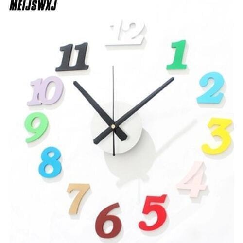 Saat Wall Clock Duvar Saati Reloj De Pared Digital Wall Clock Mute Colorful Watch Modern Design Relogio De Parede Horloge Murale