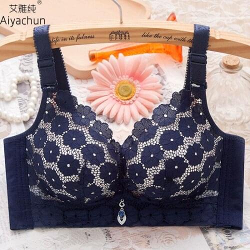 Underwear women gather small breasts, lift up, thicken the breasts, adjust the anti-sagging bra, sexy embroidery bra, beautiful