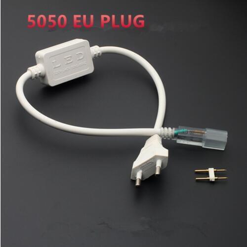 NEW 220V Led Strip Light EU Power Adapter Plug For Flexible 5050 Tape Ribbon 1PCS/LOT