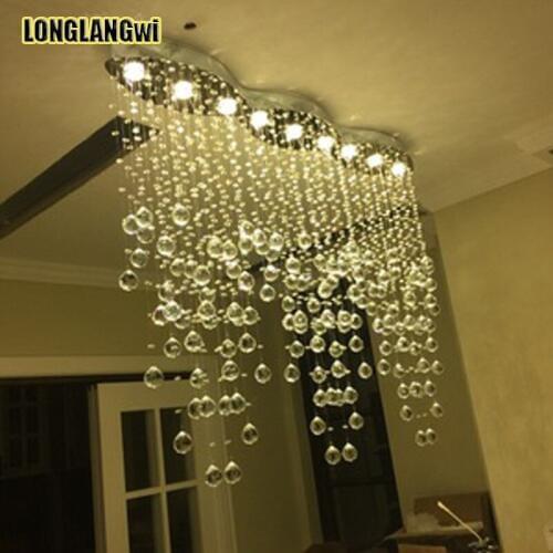 New Modern LED K9 crystal chandeliers lighting fixtures living room oval LED light Chandelier lamp