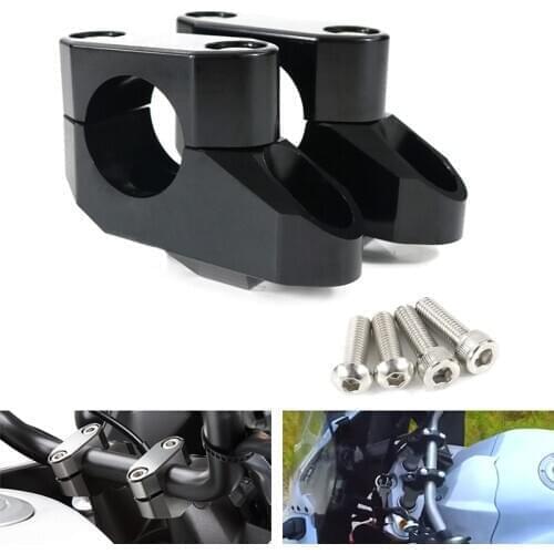 Fit For Ducati Rocket III Thruxton 900 Bonneville 790 T100 25.4mm 1" Back Moved Up Mounting Risers Handlebar Risers CNC Aluminum