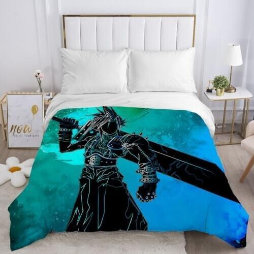 Duvet Cover with Zipper Comforter Blanket Quilt Cover 140*200/90/135/150 3D Cartoon Bedding for Boys Baby Kids Child Blue