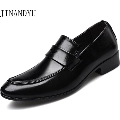 Plus Size 48 Leather Dress Shoes Office Shoes Men Formal Loafers Mens Party Wedding Shoes Leather Oxford Zapato Formal Hombre