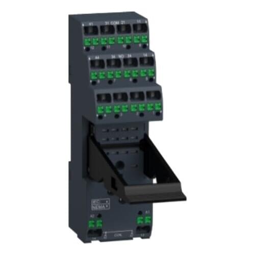 RXZE2S114S Socket RXZ - separate contact- 12/6 A - < 250 V - Push and Stay - for RXM2/RXM4