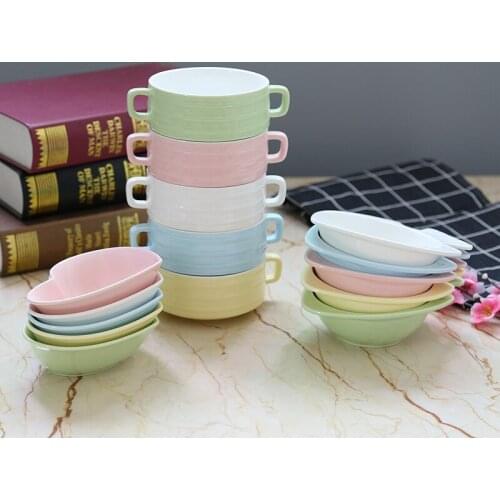 Creative Japanese cherry blossom ceramic cutlery lovely soup bowl birds nest bowl sugar water bowl home breakfast fruit dessert