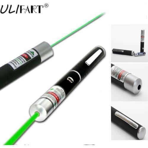 ULIFART Green Laser Lazer Pointer Pen Beam Light Best Quality 532nm 5mw Pen Shaped Lasers Ultra Bright Pen For Teaching Meeting