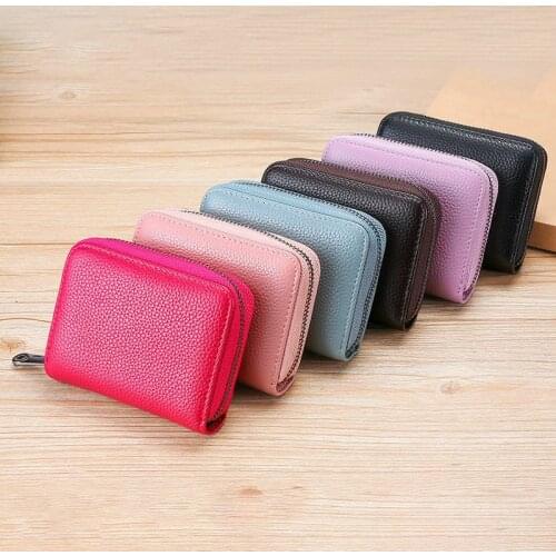 Womens wallet 2021Genuine Leather Men Wallet Small Mini Card Holder Male Wallet Pocket Retro purse Passport cover High Quality