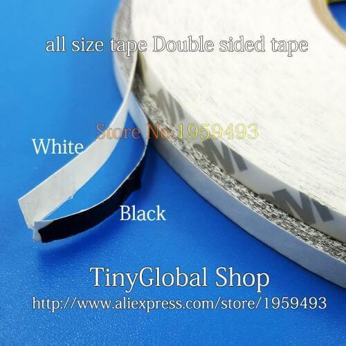 Coopart 1 roll 10MM Black/White Double Side Adhesive Sticker Tape For mobiles Cellphone Screen LCD Repair Fix