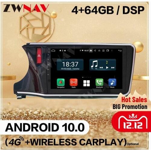 128GB 2 Din For Honda CITY 2015 2016 2017 2018 2019 2020 Android 10 Multimedia Player Audio Radio GPS Navi Head Unit Auto Stereo