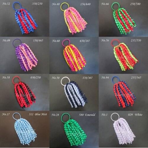 18 pcs for Girl Hair Accessories 6" B- Braid Ponytail Streamers Elastic