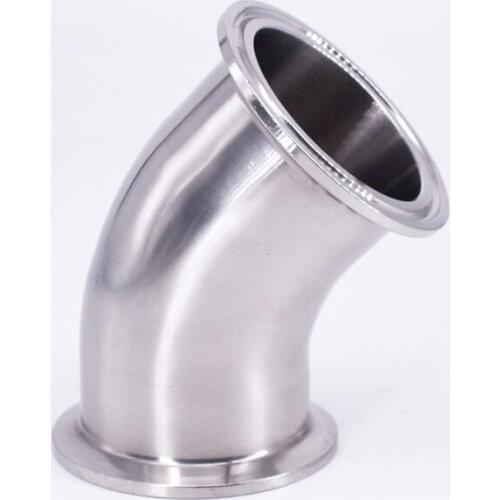 2" Tri Clamp x 51mm Pipe OD SUS 304 Stainless Steel 45 Degree Elbow Sanitary Fitting Home Brew Beer Wine