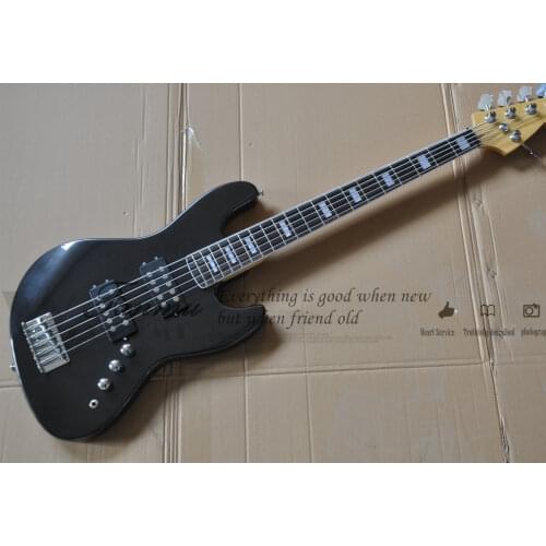 Free shipping 5 string bass guitar, Ash wood bass,closed pickups,maple neck pearl inlay,chrome bridge,neck bolt on body