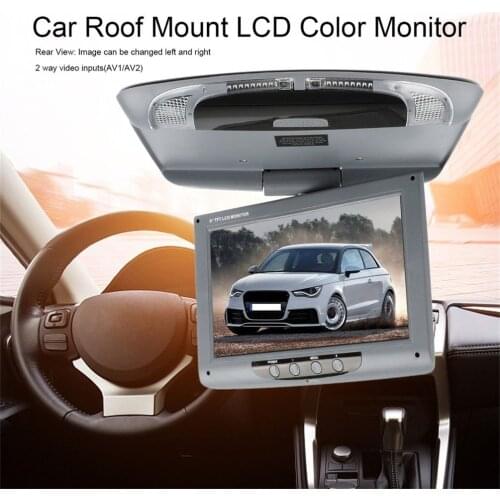 9inch 800*480 Screen Car Roof Mount LCD Color Monitor Flip Down Screen Overhead Multimedia Video Ceiling Roof mount Display