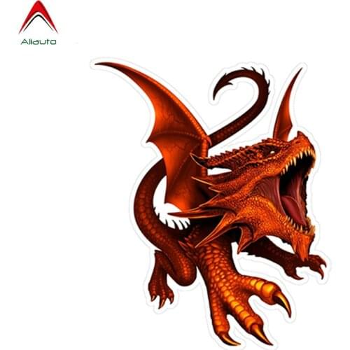 Aliauto Cartoon Car Sticker Personality Red Dragon Automobiles Motorcycles Vinyl Decals for Mazda 3 Subaru Golf 4 Lada,13cm*12cm