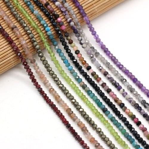 Beaded Natural Semi-Precious Stone Section Beaded Fashionable Olivine Tourmaline Apatite Amethyst Beads for DIY Jewelry Making
