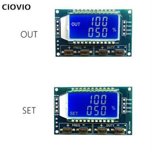Signal Generator PWM Pulse Frequency Duty Cycle Adjustable Module LCD Display 1Hz-150Khz 3.3V-30V PWM Board Power Supply Module