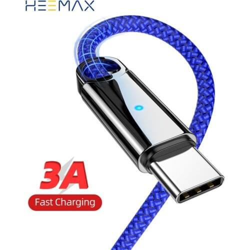 USB Type C Cable For Samsung S20 S10 Plus Xiaomi 3A Fast Charging Cables USB-C Charger Mobile Phone USBC Type-C Wire Cord 3m