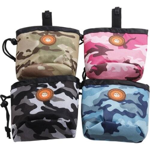 Camouflage Pet Snack Bag Teddy Pomeranian Dog Food Feeding Bag Outing Training Dog Portable Waist Pack Pet Supplies Wholesale