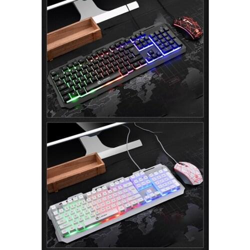 LIMEIDE T20 Keyboard Mouse Set Suspension Imitation Mechanical Keyboard USB Connection Metal Keyboard Mouse For PC/Laptop