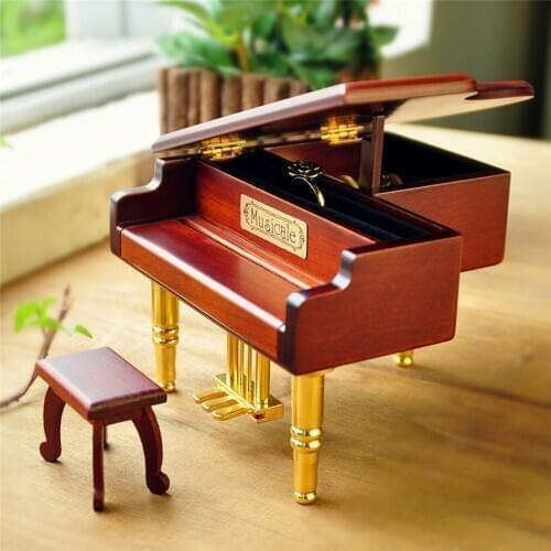 Creative Gifts piano Mini Music Box with Musical Boxes for Princess Love Girl Valentines Day Christmas gift Home Decoration