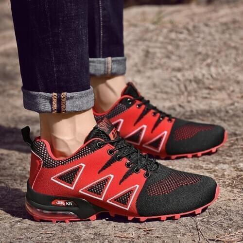 Summer Mens Hiking Shoes Breathable Shock Absorption Air Cushion Sneakers For Men Trail Trekking Walking Outdoor Mountain Shoes