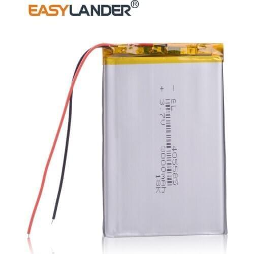 405585 3.7V 3000mAh Li- Polymer Rechargeable battery For E-book phone Power Bank Tablet PAD LAPTOP 425585 435585