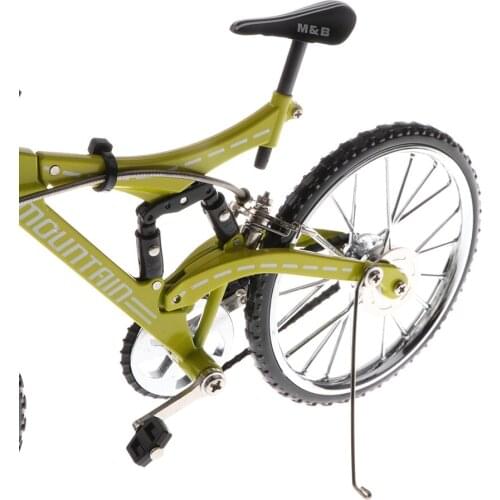 1/10 Metal Mountain Bike Model, Artwork Home Room Decorations Gift -Green