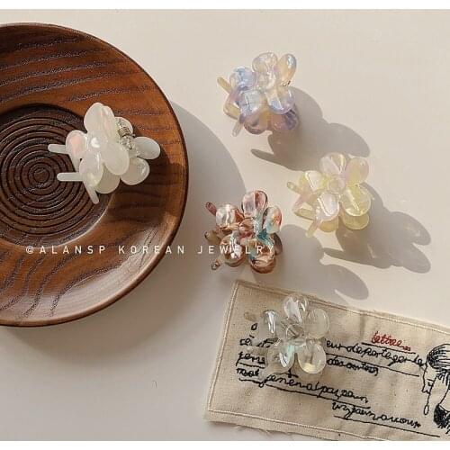 Marble texture small hairpin girl bangs clip South Korea ins temperament small catch clip female exquisite hair catch hair