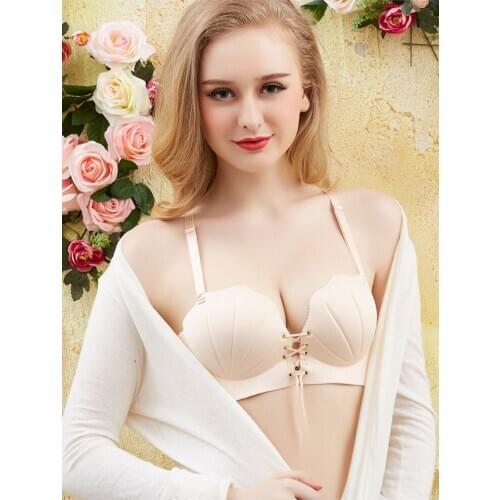 Soft Womens Underwear Seamless Comfort Push Up Bralette No-wire Strpless Bra Backless Intimates Female Underwear