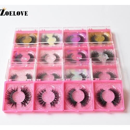 False Eyelashes Bulk Fluffy Mink Lashes Wholesale Full Strip Natural Long Fake Lashes Cross Thick 3d Mink Eyelashes Extension