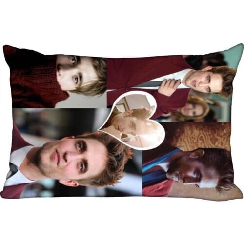 Robert Pattinson Pillow Case Rectangle Satin Fabric Pillow Cover For Sofa Home Bedroom Wedding Decoration Pillow Cases 0317