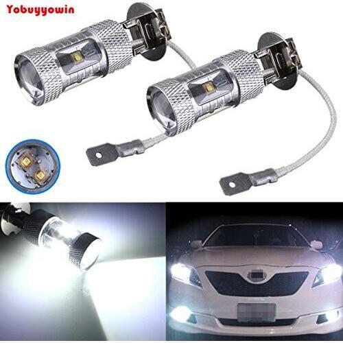 New 2 x H3 H1 30W CREE Chips LED Fog Tail Turn DRL Head Car Light Lamp Bulbs