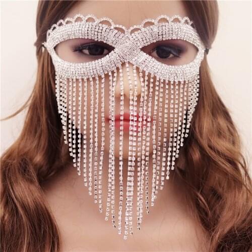 New Creative And Exquisite Rhinestone Eye Mask Fashion Masquerade Ball Mask Shining Crystal Leisure Party Jewelry Accessories