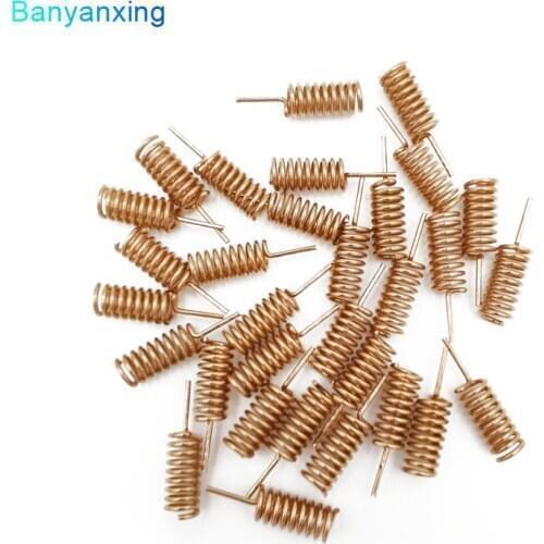 Single frequency 868MHZ 2dbi straight spring antenna 100PCS / batch copper spiral coil antenna PCB board welding