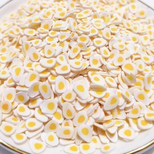 20g Egg Polymer Hot Soft Clay Sprinkles for Nails Art Craft Slices Slime Accessories DIY Making Phone Case Decor