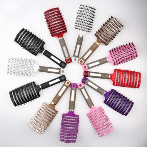 High Quality Hair Brush Scalp Massage Comb Hairbrush Women Wet Curly Detangle Hair Brush for Salon Hairdressing Styling Tools