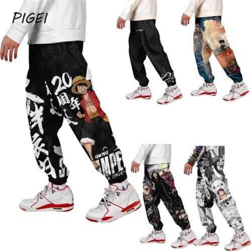 Anime Cosplay Pants Mens 3D Print Harajuku Loose Trousers Casual Plus Size Sports Overalls for Women