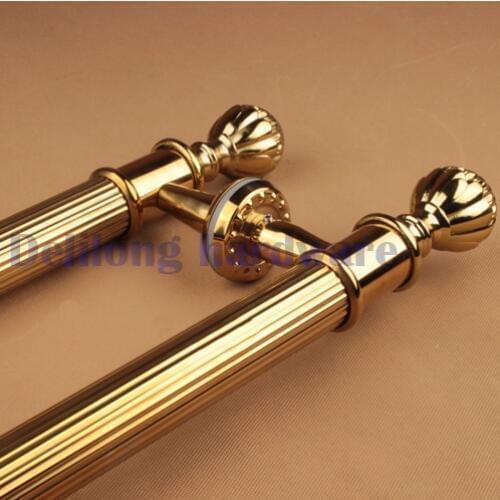 Glass door wooden door, brass steel door big handles luxury door stianless steel handles 800mm