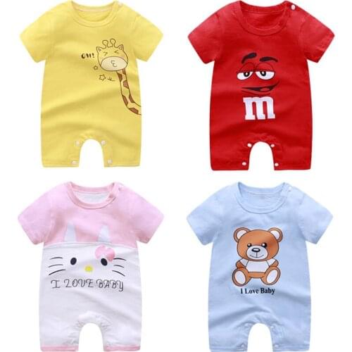 TALESSWEET Bodysuit With Short Sleeves For Babies