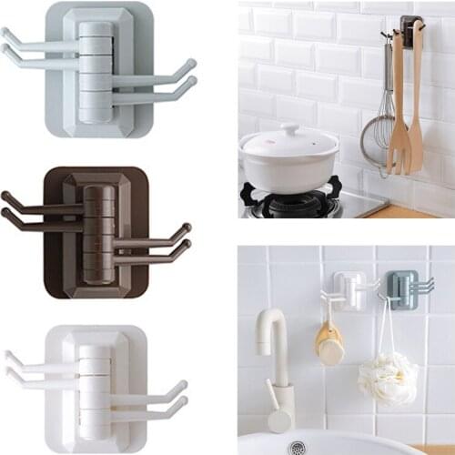 1Pcs Plastic Hanging Holder Towel Rack Multifunction Cupboard Cabinet Door Back Kitchen Accessories Home Storage Organizer