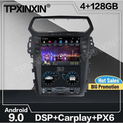 128G Tesla Screen Carplay Android Car Radio 2 Din Stereo Receiver For Ford Explorer 2011 2012 2013 2014 2015 2016 2017 2018 2019