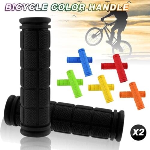 2pcs/1 Pair Bicycle Handlebar Cover Grips Anti-skid Soft Rubber Handlebar Covers BMX Mountain Bike Universal Bicycle Grips