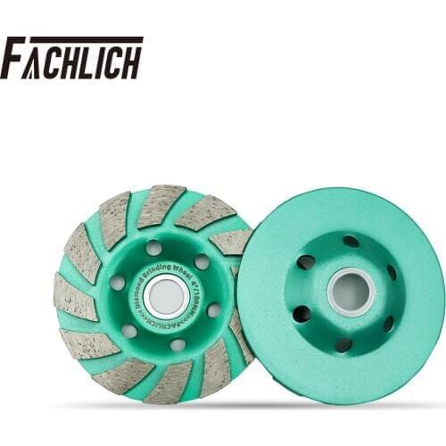 FACHLICH 2pcs 125mm Diamond Turbo Row Grinding Cup Wheel For Concrete Masonry Granite Marble 5inch Grinding Disc Sanding Disc