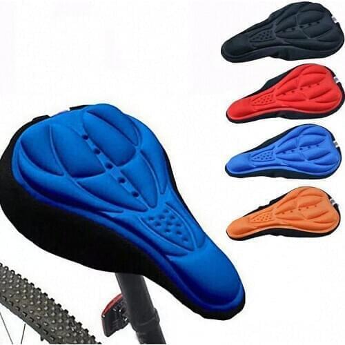 3D Mountain Bike Saddle Cover Soft Breathable Bicycle Saddle Silicone Sponge Bike Seat Cushion Bicycle Accessories