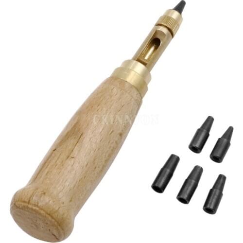 50sets Leather Punching Tool Auto Removable Belt Noise Reduction Screw Hole Punch Craft Book Drill Sewing With 6 Size