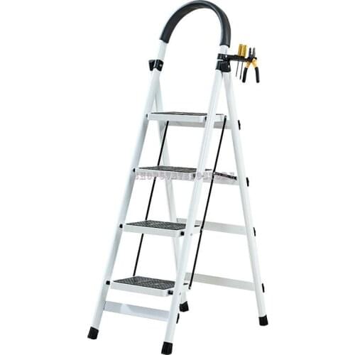 Household Folding Ladder Indoor Herringbone Ladder Four Step Ladder Five Step Ladder Thickened Multi-function Ladder Telescopic