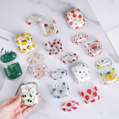 For AirPods Case Flower Transparent Clear Hard Plastic Wireless Bluetooth Earphone Cases For Apple Airpods 2 1 Cover Funda