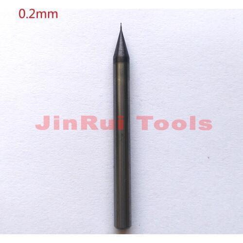 1pc D0.2xD4x50L 0.2mm HRC55 2Flutes micro Flat end mills Solide Carbide End Mills CNC router bit Milling cutter Tools knife