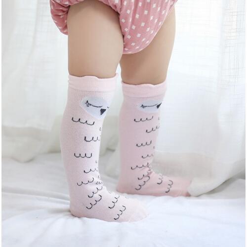 Bbay knee high socks Baby Girl Boy boy Socks anti slip Cute Cartoon Cat Fox socks For newborns 1 pair for 0-3 years